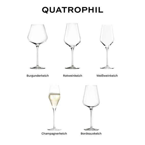 Stölzle Lausitz Champagner Gläser Quatrophil 2er-Set 290ml – Eleganter Champagnerkelch ideal für Sekt & Prosecco – Hochwertige Kristall Sektgläser aus deutscher Herstellung – Spülmaschinen- & Stoßfest