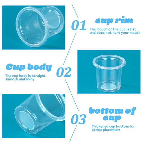 SLTAXAR 300 Stück Schnapsgläser Plastik Schnapsbecher 2cl/ 20ml Shotgläser Plastik Stamperl 2cl Plastikbecher Schnaps Transparente Shot Becher Plastik 2cl Trinkbecher Kurz für Party Spaß Hochzeiten