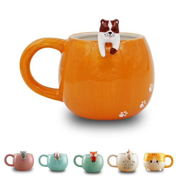 Winkee - Pet Friends Tasse Hund Buddy I Super süße Kaffeetasse & Teetasse I Großer Becher- ca. 450 ml