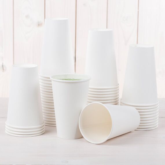 HEKU 50 weiße Pappbecher 0,3l | Frischfaser mit Beschichtung | Umweltfreundlich & recyclingfähig | FSC-Zertifiziert | Für Heiß- und Kaltgetränke | Ideal für Veranstaltungen, Büros und Cafés