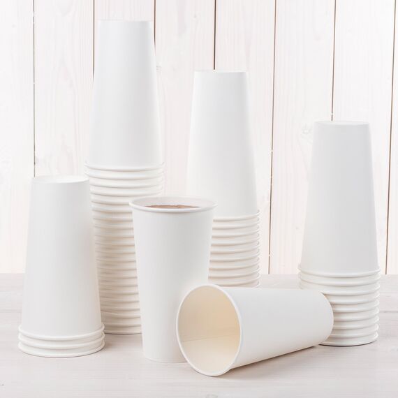 HEKU 50 weiße Pappbecher 0,5l | Frischfaser mit Beschichtung | Umweltfreundlich & recyclingfähig | FSC-Zertifiziert | Für Heiß- und Kaltgetränke | Ideal für Veranstaltungen, Büros und Cafés