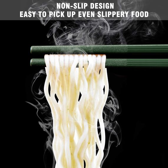 SUPJOYES 5 Paar Fiberglas-Essstäbchen, Buntes Wiederverwendbare Japanische Essstäbchen, Waschbar FüR GeschirrspüLer, 24 cm, Kirschblüte Mustern, Rutschfeste Stäbchen