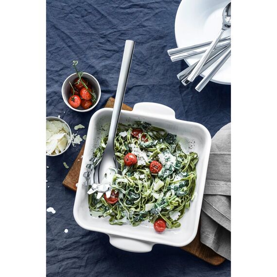 WMF Nuova Nudellöffel 30 cm, Spaghettilöffel, Nudelkelle, Cromargan Edelstahl poliert, spülmaschinengeeignet