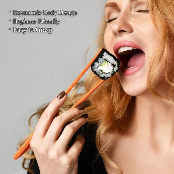 SUPJOYES 5 Paar Fiberglas-Essstäbchen, Buntes Wiederverwendbare Japanische Essstäbchen, Waschbar FüR GeschirrspüLer, 24 cm, Kirschblüte Mustern, Rutschfeste Stäbchen