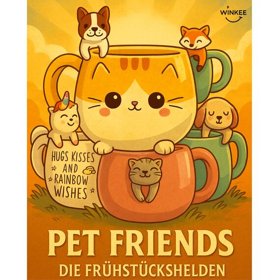 Winkee - Pet Friends Tasse Hund Buddy I Super süße Kaffeetasse & Teetasse I Großer Becher- ca. 450 ml