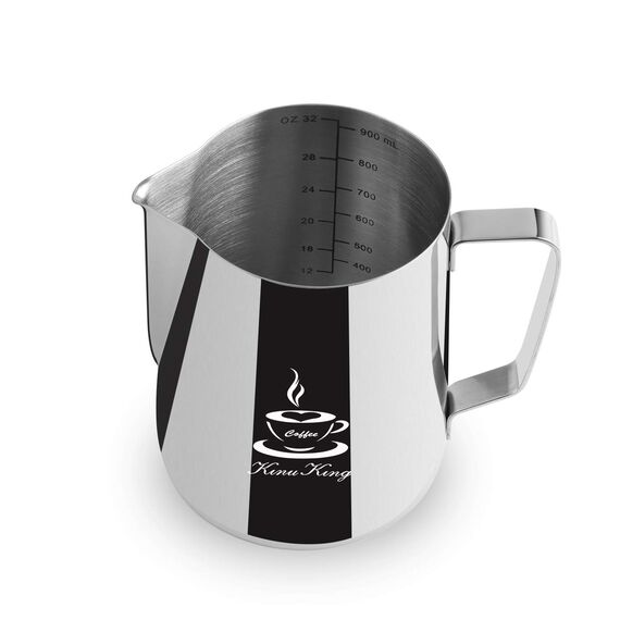 Milch Pitcher rostfreiem Edelstahl Milchkännchen perfekt für Milchaufschäumer Cappuccino Milchschau (900ml)