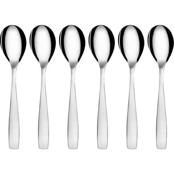 GRÄWE Espressolöffel, Kaffeelöffel Set, 6 Stück, Teelöffel, Edelstahl, Dessertlöffel, Mokkalöffel, Zuckerlöffel, kleiner Löffel, hochglanzpoliert, spülmaschinengeeignet, Serie Königstein