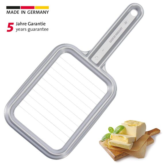 Westmark Butterteiler/-portionierer, Aluminium/Rostfreier Edelstahl, 25,8 x 11,5 x 1,3 cm, Portionetto, Grau, 32002260