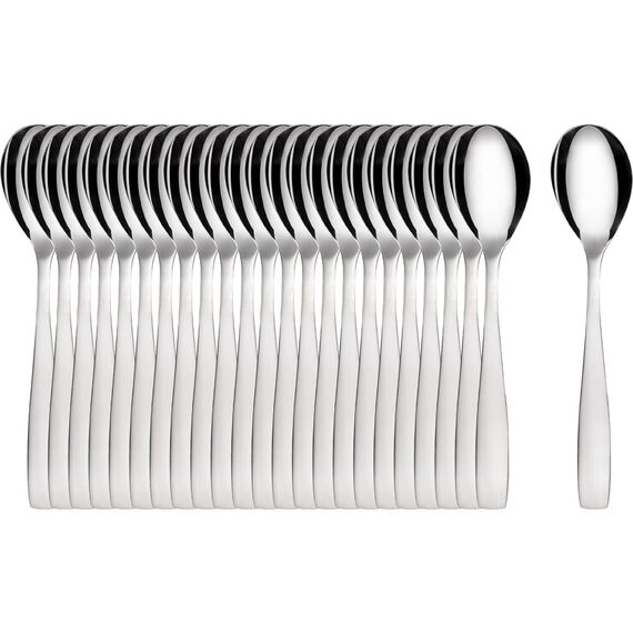 GRÄWE Espressolöffel, Kaffeelöffel Set, 24 Stück, Teelöffel, Edelstahl, Dessertlöffel, Mokkalöffel, Zuckerlöffel, kleiner Löffel, hochglanzpoliert, spülmaschinengeeignet, Serie Königstein