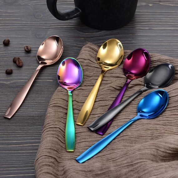 Kuchengabeln und Kaffeelöffel Set Königstein, 12-teilig, bunt