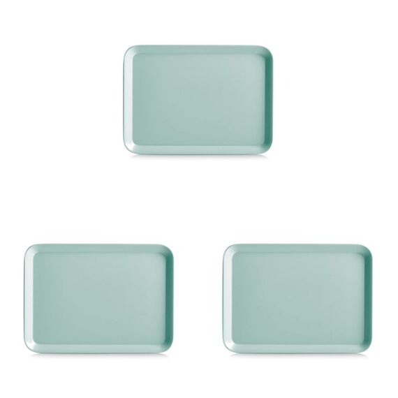Zeller 26695 Melamintablett, Melamin, Wasser, 24 x 18 cm (Packung mit 3)