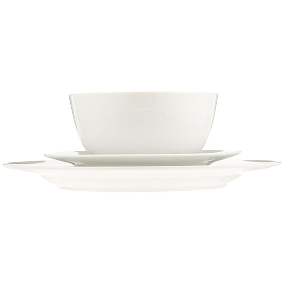 Amazon Basics Geschirrservice, 18-teilig, für 6 Personen, Weiß