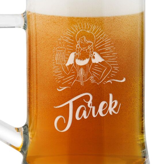 Maverton Bierkrug mit Gravur - Personalisierte Geschenke Männer - 500 ml - Geburtstagsgeschenk für Herren Bierglas Papa - Geschenkidee für Bierfreunde - Weihnachtsgeschenke - Vorname