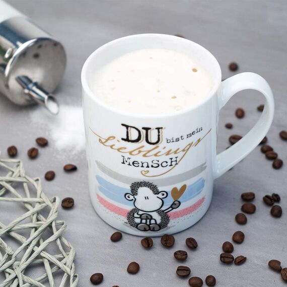 Sheepworld XL-Tasse Motiv Mensch | Riesentasse aus Porzellan, Jumbo-Tasse, 60 cl, mit lustigem Spruch | Geschenk, Freund, Freundin | 46943