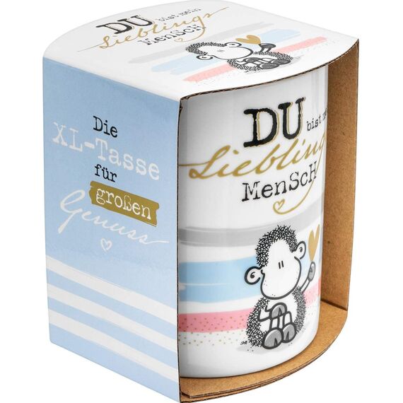 Sheepworld XL-Tasse Motiv Mensch | Riesentasse aus Porzellan, Jumbo-Tasse, 60 cl, mit lustigem Spruch | Geschenk, Freund, Freundin | 46943