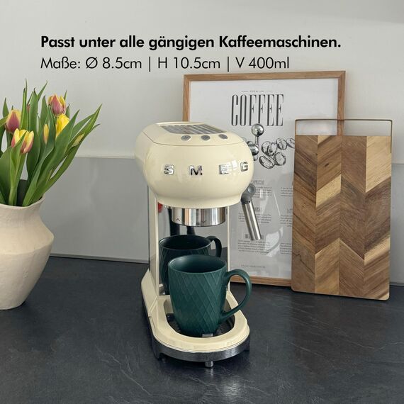 KIVY Tassen Set 6er x 400ml - Große Kaffeetassen Set 6er - Kaffeetasse groß - Teetassen - Kaffee Tassen Sets - Kaffeebecher Keramik Becher Set - Bechersets - Kaffeepott Modern - Kaffeehäferl