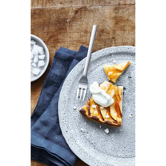 WMF Nuova Obst-/ Kuchenbesteck 13-teilig, für 6 Personen, Kaffeelöffel, Kuchengabel, Tortenheber, Cromargan Edelstahl poliert, spülmaschinengeeignet