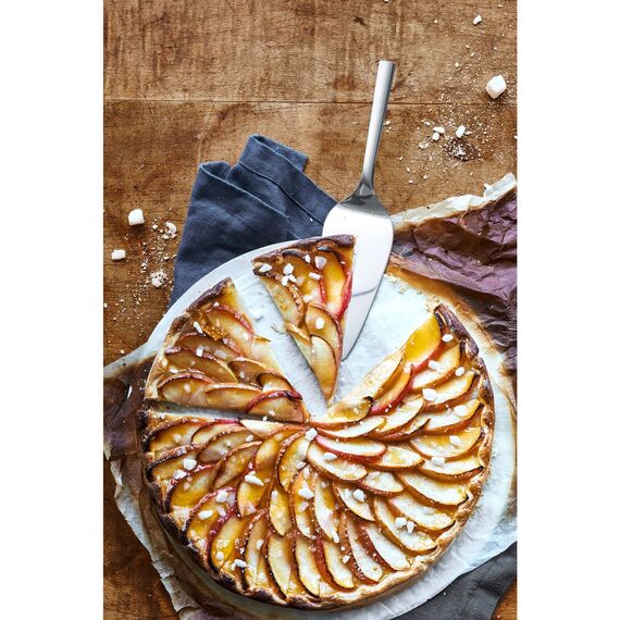 WMF Nuova Obst-/ Kuchenbesteck 13-teilig, für 6 Personen, Kaffeelöffel, Kuchengabel, Tortenheber, Cromargan Edelstahl poliert, spülmaschinengeeignet