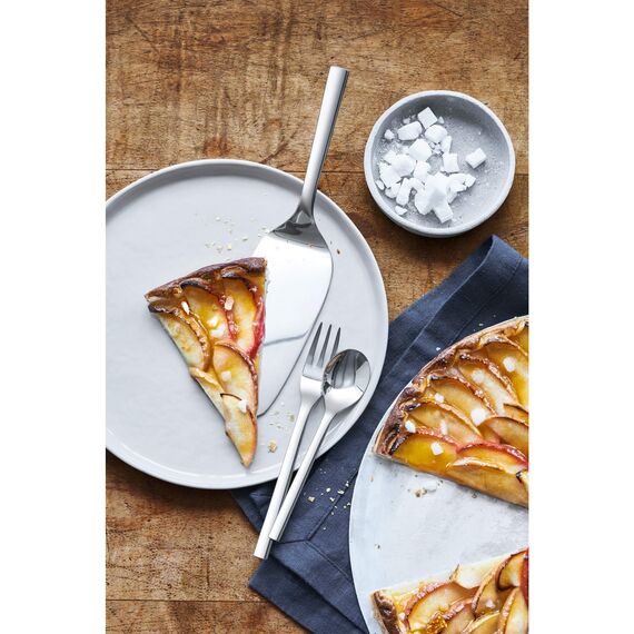 WMF Nuova Obst-/ Kuchenbesteck 13-teilig, für 6 Personen, Kaffeelöffel, Kuchengabel, Tortenheber, Cromargan Edelstahl poliert, spülmaschinengeeignet