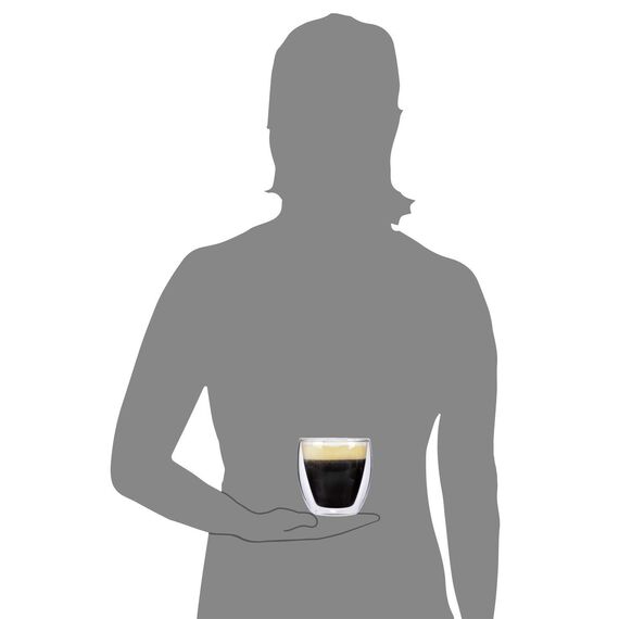 Sänger | Doppelwandige Gläser Café, 6-teiliges Gläser-Set, Cappuccino Gläser doppelwandig, Thermo Gläser Kaffee | 200 ml