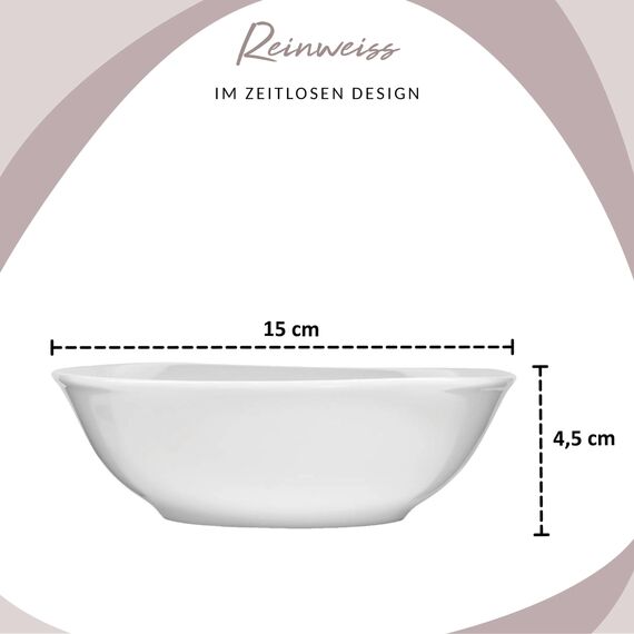 SÄNGER | Tafelservice Bilgola weiß, 24-teiliges Geschirrset aus Porzellan für 6 Personen, Teller Set Eckig, Speiseteller | PREMIUM COLLECTION
