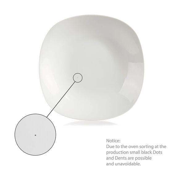 SÄNGER | Tafelservice Bilgola aus Porzellan in weiß, 12-teiliges Geschirrset für 6 Personen, Klassisches Design, Runde Teller | PREMIUM COLLCETION