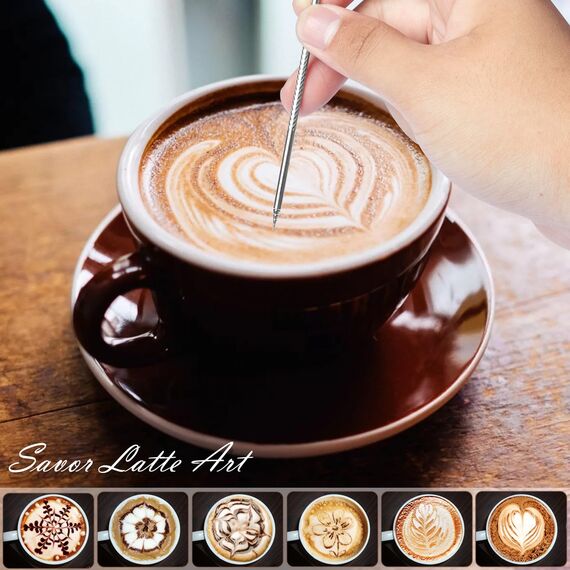 Anpro Milchkännchen, Milk Pitcher 350ml / 12 FL.oz. Milchkanne aus Edelstahl, Milch Aufschäumen für Cappuccino und Latté, Silber (9 × 7.5CM)