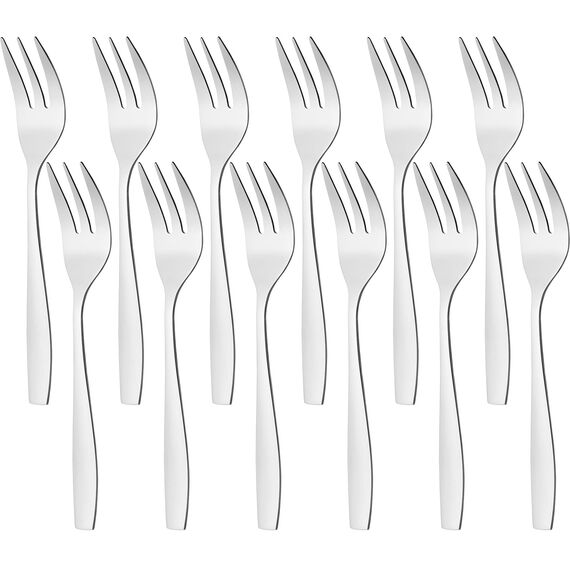 Kuchengabeln 12 Stück - Kleine Gabeln für Dessert & Kuchen - Hochwertige Edelstahl Kuchengabeln - Ideal für Dinnerpartys & Familienfeiern - Robustes Besteck Set von Marke 1