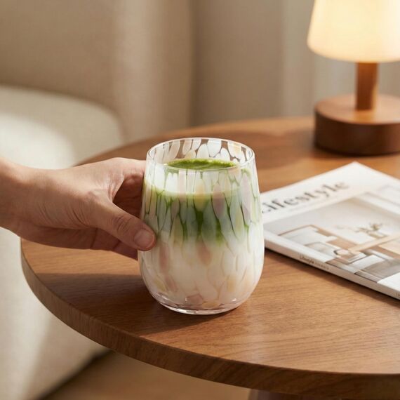 Sänger Trinkgläser Set Curacao 6-teiliges Gläser Set für 6 Personen aus Glas, Wasserglas, Mehrfarbig, einzigartiges Design, Alltag, Familienessen, Büro, Outdoor Saftgläser Set | 320 ml