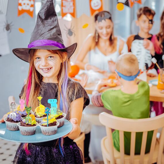 55 STK Obstgabeln Kinder Bento Box Zubehör Spieße Tiere Food Picks Plastik Gabeln Mini Dessertgabeln für Kuchen Desserts Obst (Zufällig) (112STK)