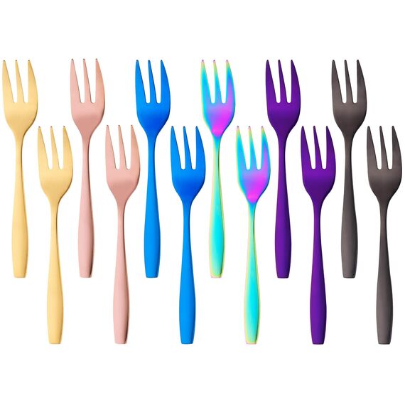 Kuchengabeln 12 Stück - Kleine Gabeln für Dessert & Kuchen - Hochwertige Edelstahl Kuchengabeln - Ideal für Dinnerpartys & Familienfeiern - Robustes Besteck Set von Marke 1