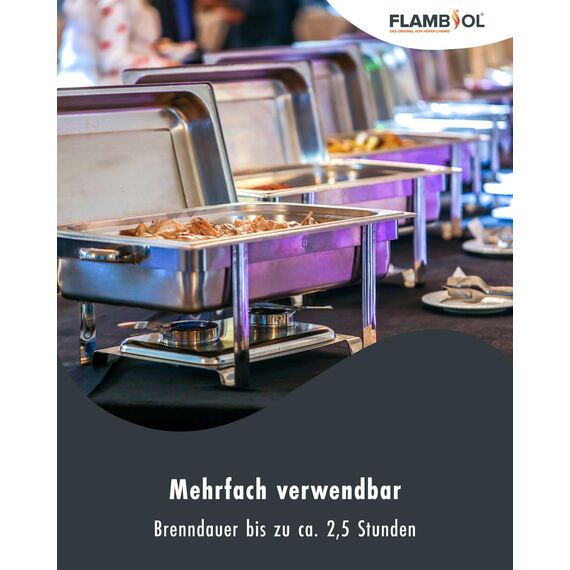 Höfer Chemie Firegel Brennpaste 24 x 200g - Zum Warmhalten von Speisen - Für Chafing Dish & Buffet - Aus Natürlichem Bioethanol - ca. 2,5 h Brenndauer