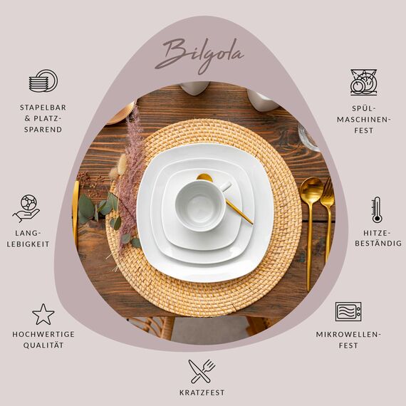 Sänger | Kaffeebecher Set Bilgola 6 teiliges Becher Set für 6 Personen aus Porzellan, Tee-Becher, erweiterbar, Alltag, Frühstück, Füllmenge: 350 ml | PREMIUM COLLECTION