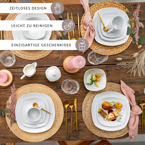 Sänger | Kaffeebecher Set Bilgola 6 teiliges Becher Set für 6 Personen aus Porzellan, Tee-Becher, erweiterbar, Alltag, Frühstück, Füllmenge: 350 ml | PREMIUM COLLECTION