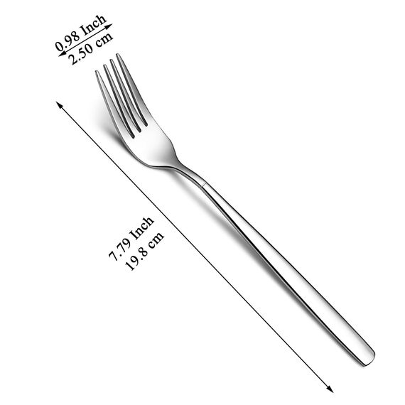 Berglander Tafelgabeln von 12 Stück, Edelstahl Modernes Speisegabel-Set, Gabeln und Löffel Besteck, ideal für Zuhause, Restauroom, Hotel, Hochzeit, Party, spülmaschinenfest