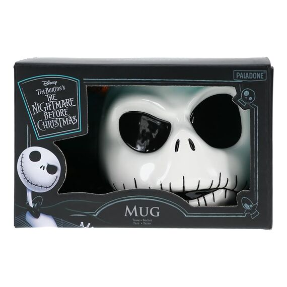 Jack Skellington Nightmare Before Christmas Tasse - Offiziell lizenziertes Disney Merchandise, Sammelbecher, Geschenk für Weihnachten oder Halloween, 400 ml (13 Fl Oz)