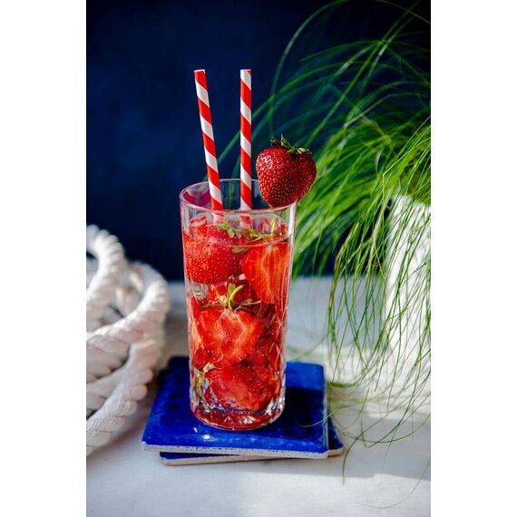 Glasmark Krosno Wassergläser Gläser Trinkgläser Set Longdrink Cocktail Gin Wasser Longdrinkgläser Cocktailgläser, Spülmaschinenfest Transparent Mit Kristall Effekt 6 x 300ml (Packung mit 2)