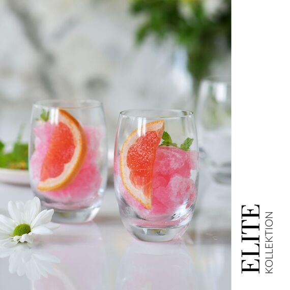 Krosno Wassergläser Saftgläser Trinkgläser | Set von 6 | 360 ML | Elite Kollektion | Perfekt für zu Hause, Restaurants und Partys | Spülmaschinenfest