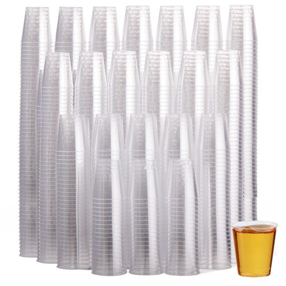 MATANA 1000 Schnapsgläser aus Plastik, Transparent 3cl - Pinnchen Kunststoff, Shotgläser, Shot Becher, Schnapsbecher, Plastikbecher - Party Zubehör - Stabil & Mehrweg