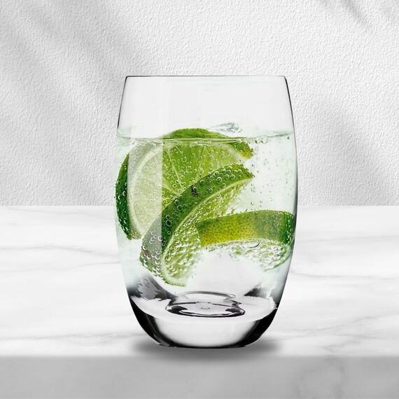 Krosno Wassergläser Saftgläser Trinkgläser | Set von 6 | 360 ML | Elite Kollektion | Perfekt für zu Hause, Restaurants und Partys | Spülmaschinenfest