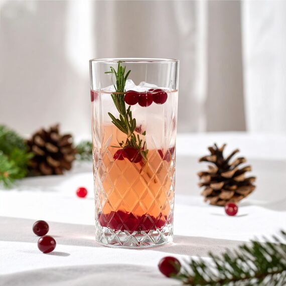 Glasmark Krosno Wassergläser Gläser Trinkgläser Set Longdrink Cocktail Gin Wasser Longdrinkgläser Cocktailgläser, Spülmaschinenfest Transparent Mit Kristall Effekt 6 x 300ml, Hohe