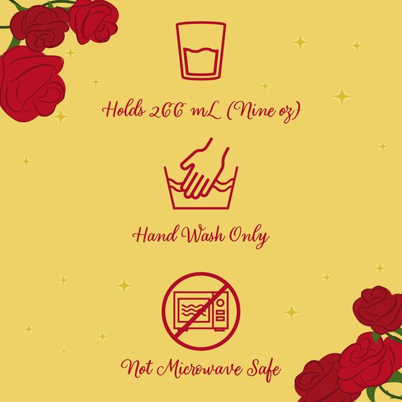 Die Schöne und das Biest Chip-Tasse - Offiziell lizenziert, handbemalt, Disney Tee-Set oder Küchenkollektion, Braun