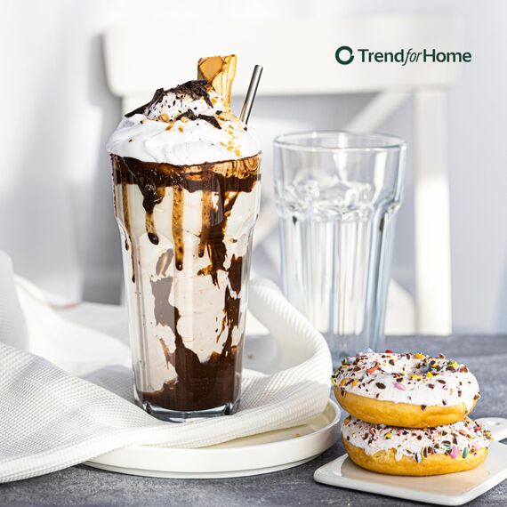 TREND FOR HOME Cocktailgläser Groß Trinkglas Caipirinha Gläser 630 ml Set von 6 Cocktail Highball Wasser Glässerset XXL Tumblers Retro Design Spülmaschinenfest Kollektion Alva Transparent