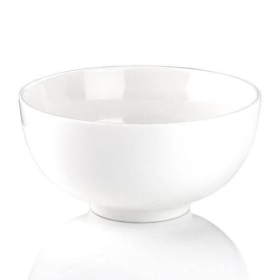MALACASA, Serie Regular, 4-teilig Porzellan Cremeweiß Müslischalen Set, 750ml Suppenschüssel Reisschale Bowl Schüssel, Snackschale Dessertschale für Salat, Suppen, Ramen, Obst usw. 15,2x15,2x7,6cm