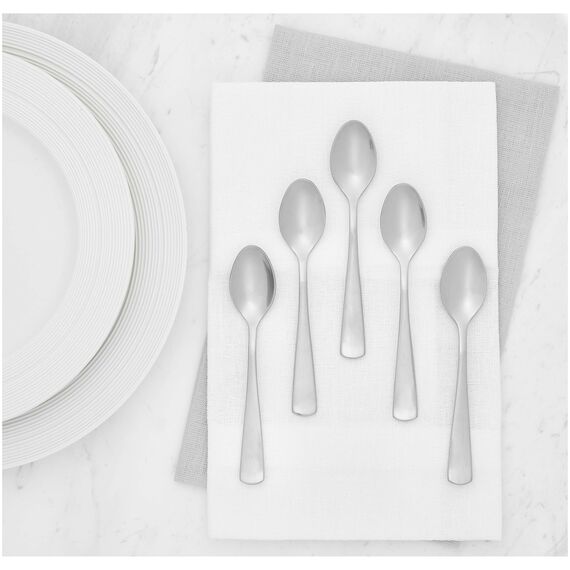 Amazon Basics - Kaffeelöffel aus Edelstahl, Gerades Design, 12er-Pack, Silber (Packung mit 2)