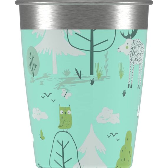 SIGG Kinderbecher Set (4 x 0.35 L), Trinkbecher für Kinder in 4 bunten Designs für Jungen und Mädchen, praktische Edelstahlbecher für zu Hause und unterwegs