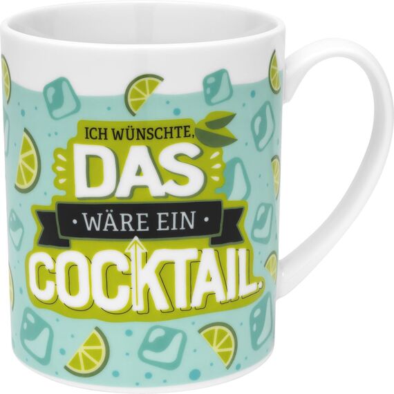 GRUSS & CO XL-Tasse Motiv Cocktail | lustige Riesentasse, Porzellan, großer Becher 60 cl, blau | Frauengeschenk, Partygeschenk | 48816