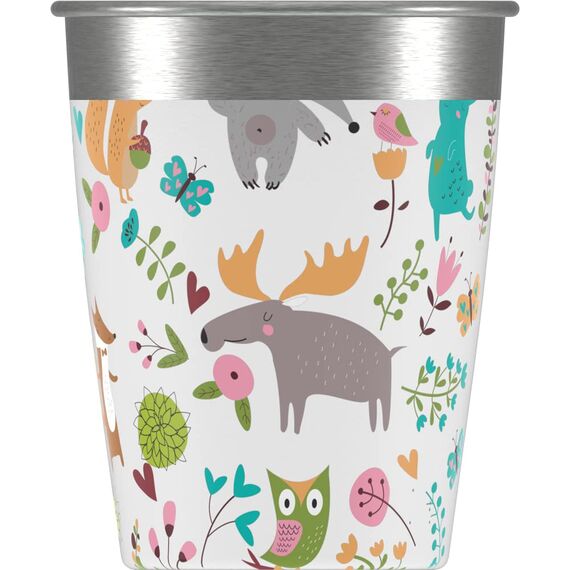 SIGG Kinderbecher Set (4 x 0.35 L), Trinkbecher für Kinder in 4 bunten Designs für Jungen und Mädchen, praktische Edelstahlbecher für zu Hause und unterwegs