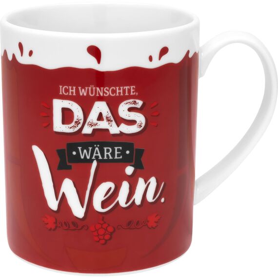 GRUSS & CO XL-Tasse Motiv Wein | lustige Kaffeetasse, Porzellan, großer Becher 60 cl, rot | Frauengeschenk, Partygeschenk | 48814