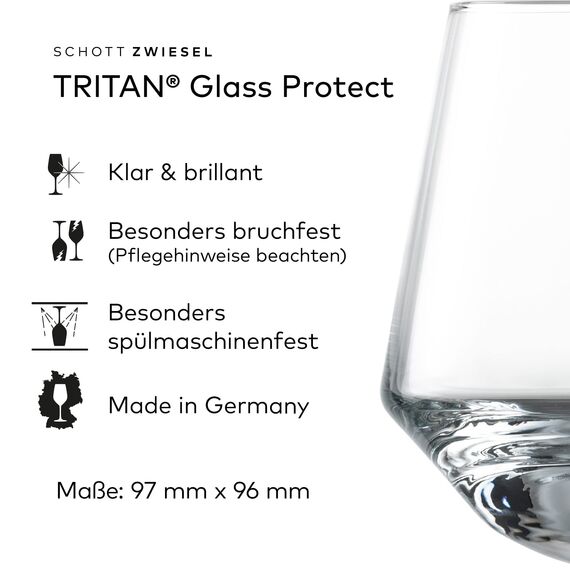 SCHOTT ZWIESEL Dancing Tumbler Bar Special (4er-Set), Cocktailglas mit Rundboden, spülmaschinenfeste Tritan-Kristallgläser, Made in Germany (Art.-Nr. 123629)